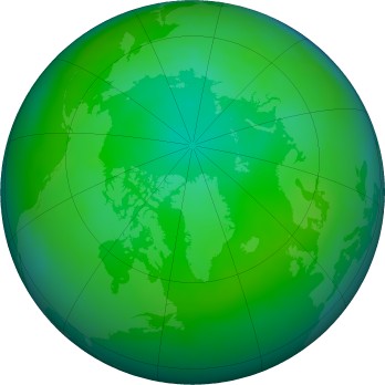 Arctic ozone map for 2020-07